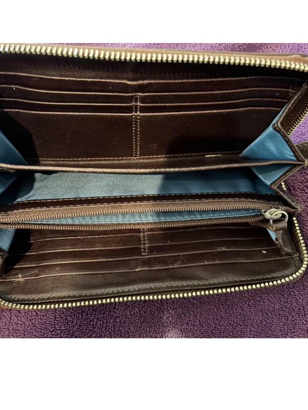 Coach Dark Brown Leather Wallet - Picture 7 of 10